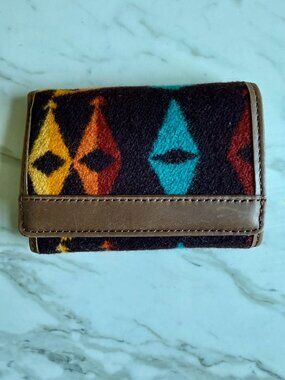 Pendleton leather/western pattern wallet